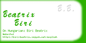 beatrix biri business card